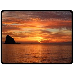 Sunset Sea Afterglow Boot Double Sided Fleece Blanket (large)  by Nexatart