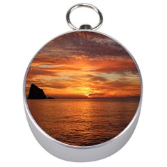 Sunset Sea Afterglow Boot Silver Compasses by Nexatart