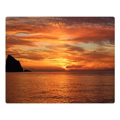 Sunset Sea Afterglow Boot Double Sided Flano Blanket (large)  by Nexatart