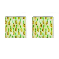 Pineapple Wallpaper Vintage Cufflinks (square) by Nexatart