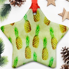 Pineapple Wallpaper Vintage Star Ornament (two Sides) by Nexatart