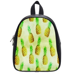 Pineapple Wallpaper Vintage School Bags (small)  by Nexatart