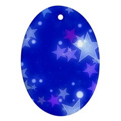 Star Bokeh Background Scrapbook Ornament (oval) by Nexatart