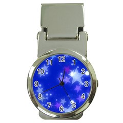 Star Bokeh Background Scrapbook Money Clip Watches by Nexatart