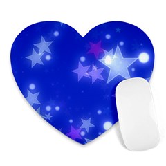 Star Bokeh Background Scrapbook Heart Mousepads by Nexatart