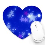 Star Bokeh Background Scrapbook Heart Mousepads Front