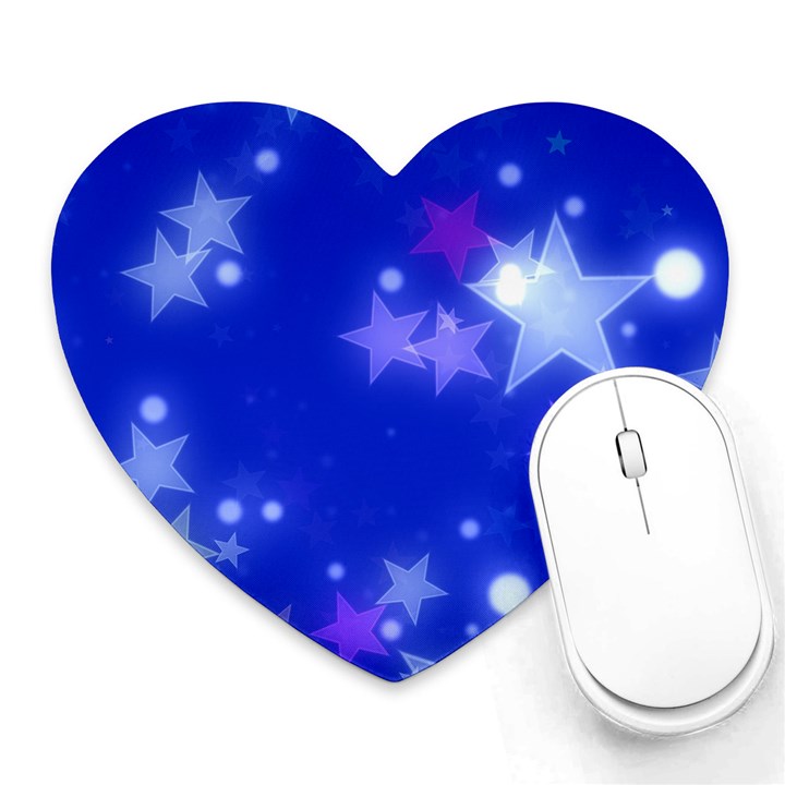 Star Bokeh Background Scrapbook Heart Mousepads