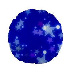 Star Bokeh Background Scrapbook Standard 15  Premium Flano Round Cushions by Nexatart