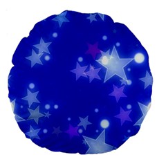 Star Bokeh Background Scrapbook Large 18  Premium Flano Round Cushions by Nexatart