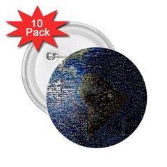 World Mosaic 2 25  Buttons (10 Pack)  by Nexatart