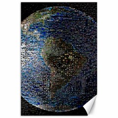 World Mosaic Canvas 24  X 36  by Nexatart