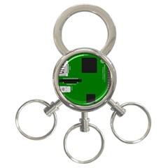 Raspberry Pi 3 Vector 3-ring Key Chains by Nexatart