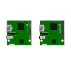 Raspberry Pi 3 Vector Cufflinks (square) by Nexatart