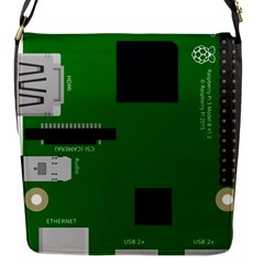 Raspberry Pi 3 Vector Flap Messenger Bag (s) by Nexatart