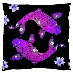 Koi Carp Fish Water Japanese Pond Large Cushion Case (one Side) by Nexatart