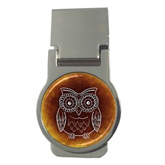 Owl Abstract Funny Pattern Money Clips (round)  by Nexatart