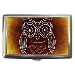 Owl Abstract Funny Pattern Cigarette Money Cases by Nexatart