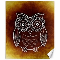 Owl Abstract Funny Pattern Canvas 8  X 10  by Nexatart