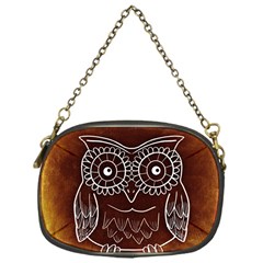 Owl Abstract Funny Pattern Chain Purses (one Side)  by Nexatart