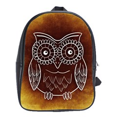 Owl Abstract Funny Pattern School Bags(large)  by Nexatart