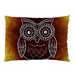 Owl Abstract Funny Pattern Pillow Case (two Sides) by Nexatart