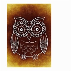 Owl Abstract Funny Pattern Small Garden Flag (two Sides) by Nexatart