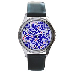 Qr Code Congratulations Round Metal Watch by Nexatart