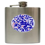 Qr Code Congratulations Hip Flask (6 oz) Front