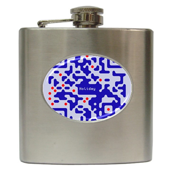 Qr Code Congratulations Hip Flask (6 oz)