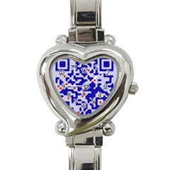 Qr Code Congratulations Heart Italian Charm Watch by Nexatart