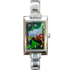 Kindergarten Painting Wall Colorful Rectangle Italian Charm Watch by Nexatart