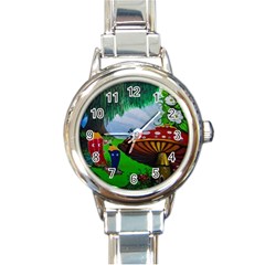 Kindergarten Painting Wall Colorful Round Italian Charm Watch by Nexatart