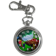 Kindergarten Painting Wall Colorful Key Chain Watches by Nexatart