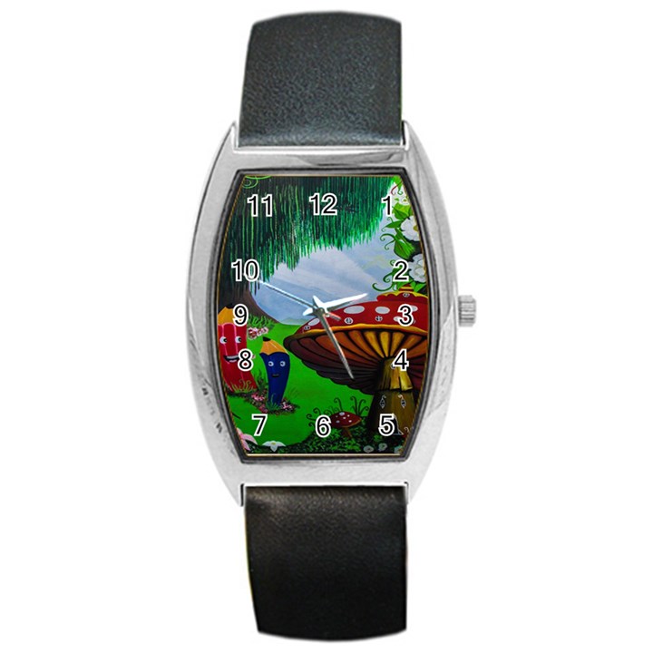 Kindergarten Painting Wall Colorful Barrel Style Metal Watch