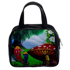 Kindergarten Painting Wall Colorful Classic Handbags (2 Sides) by Nexatart