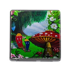 Kindergarten Painting Wall Colorful Memory Card Reader (square) by Nexatart