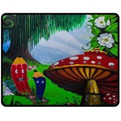 Kindergarten Painting Wall Colorful Fleece Blanket (medium) 