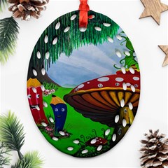 Kindergarten Painting Wall Colorful Oval Filigree Ornament (two Sides) by Nexatart