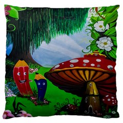 Kindergarten Painting Wall Colorful Standard Flano Cushion Case (two Sides) by Nexatart