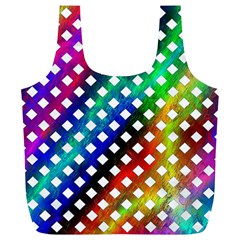 Pattern Template Shiny Full Print Recycle Bags (l)  by Nexatart