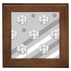 Stripes Pattern Background Design Framed Tiles by Nexatart