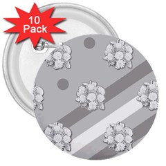 Stripes Pattern Background Design 3  Buttons (10 Pack)  by Nexatart