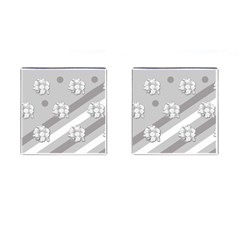 Stripes Pattern Background Design Cufflinks (square)