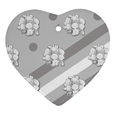 Stripes Pattern Background Design Heart Ornament (two Sides) by Nexatart