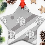 Stripes Pattern Background Design Star Ornament (Two Sides) Front