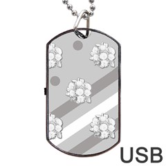 Stripes Pattern Background Design Dog Tag Usb Flash (two Sides)