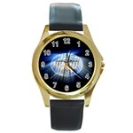 Energy Revolution Current Round Gold Metal Watch Front