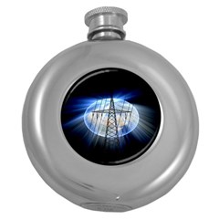 Energy Revolution Current Round Hip Flask (5 Oz) by Nexatart