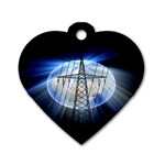 Energy Revolution Current Dog Tag Heart (One Side) Front