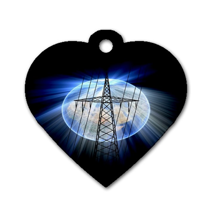 Energy Revolution Current Dog Tag Heart (Two Sides)